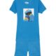 Sesame Street Boys' 2-Piece Snug-fit Organic Cotton Pajama Set, Soft & Cute for Kids, Square Cookie Monster, 18-24M